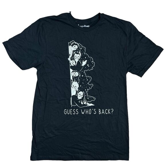 THREADLESS T-Shirt L Darker Days GUESS WHO ANXIETY FEAR Halloween Skull Emotions - Picture 7 of 7